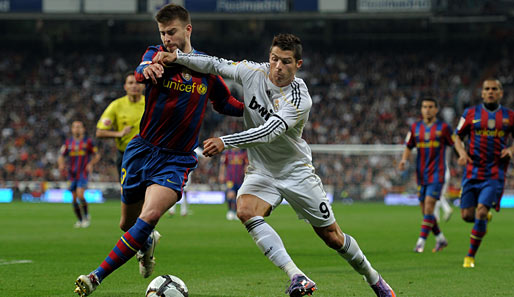 Im letzten Aufeinandertreffen siegte Gerard Pique (l.) mit dem FC Barcelona mit 2:0