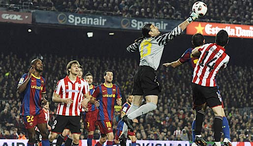 Pinto vertrat den verletzten Stammtorhüter Valdes im Tor des FC Barcelona