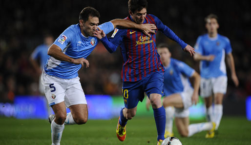 Messi (r.) war beim 4:0-Hinsspielsieg kaum zu stoppen