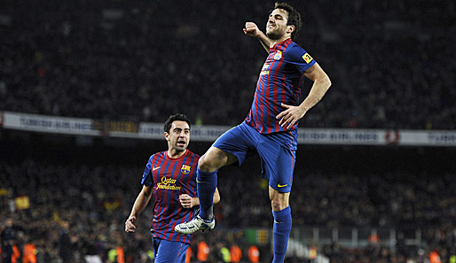Cesc Fabregas traf doppelt für den FC Barcelona gegen CA Osasuna