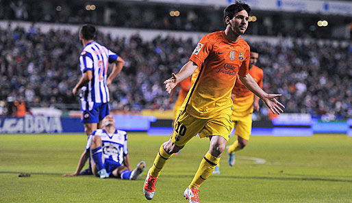 Lionel Messi zeigte sich beim 5:4 gegen La Coruna wieder einmal in Galaform