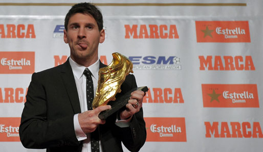 Lionel Messi war bei der Verleihung sichtlich gut gelaunt und posierte für die Kameras