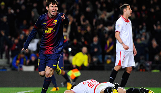 Lionel Messi erzielte gegen Sevilla seinen 38. Saisontreffer