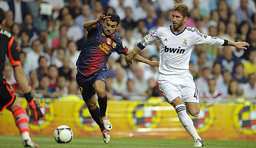 Reals Sergio Ramos (r.) wäre Pedros (l.) Wunschtransfer zum FC Barcelona