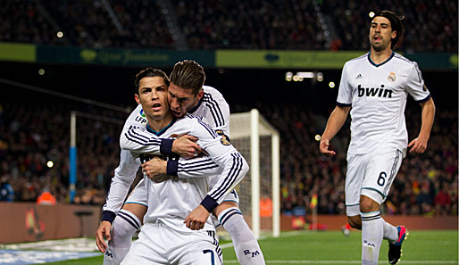 Cristiano Ronaldo (l.) war der überragende Mann beim Madrider Sieg unter der Woche