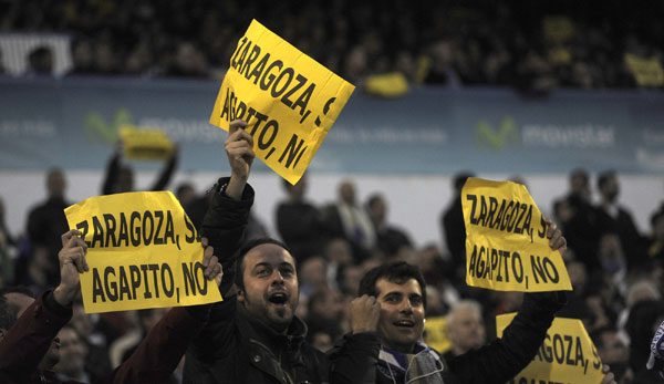 Die Fans von Saragossa bangen um ihren Klub