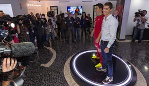 Cristiano Ronaldo bei der Präsentation seiner Wachsfigur