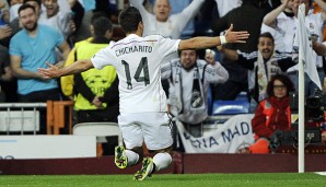 Javier Hernandez erzielte gegen Atletico Madrid das einzige Tor der Partie