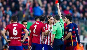 Filipe Luis war gegen den FC Barcelona vom Platz geflogen