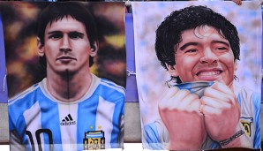 Lionel Messi und Diego Maradona sind Legenden in Argentinien