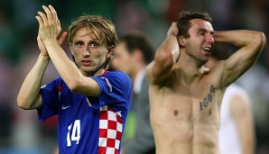 Luka Modric und Dario Srna spielten lange gemeinsam für Kroatien