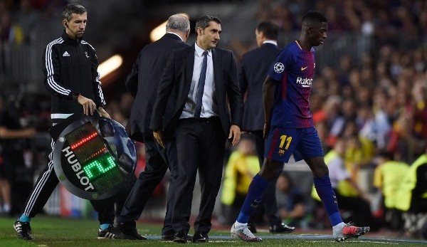 Ernesto Valverde ist wenig glücklich mit den ersten Tagen von Ousmane Dembele beim FC Barcelona