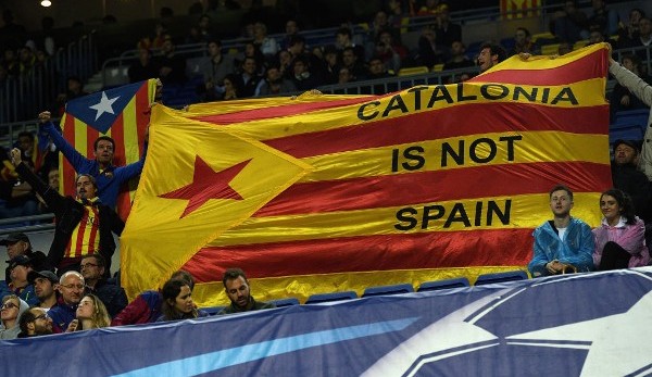 Katalonien ist nicht Spanien: So protestierten unter anderem auch Fans des FC Barcelona