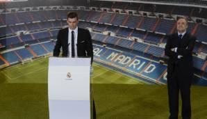 1. September 2013: Gareth Bale wird bei Real Madrid feierlich vorgestellt. Rund 100 Millionen Euro überweisen die Königlichen an Tottenham Hotspur