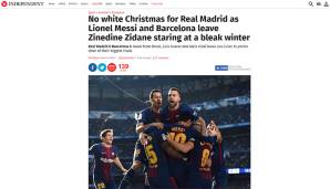 Laut Independent steht den Königlichen ein trostloser Winter bevor. 14 Punkte Rückstand auf Barca - keine weiße Weihnachten für Real