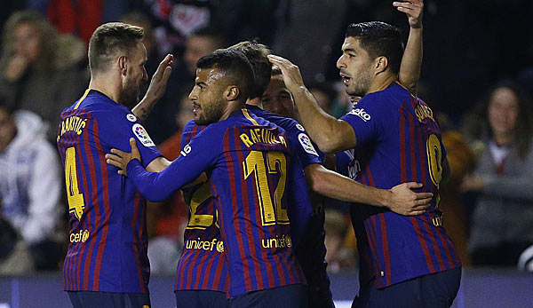 Der FC Barcelona drehte in letzter Minute das Spiel gegen Abstiegskandidat Rayo Vallecano.
