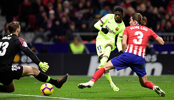 Ousmane Dembele erzielte den Ausgleich für den FC Barcelona.