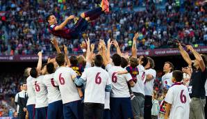 DIE Barca-Legende neben Iniesta und Messi, 17 Saisons, 869 Spiele, 32 Titel: Die Rede ist natürlich von Xavi. Rein statistisch gesehen ist Xavi der erfolgreichste spanische Fußballer aller Zeiten. Denkt man an Barcas Nummer 6, ist er das Gesicht dazu.