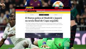 MundoDeportivo (Spanien): "Ein ernstes Barcelona schießt Real Madrid ab. Barca wachte nach der Halbzeit auf und der Killer Suarez schlug zu."