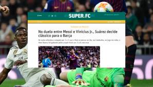 Super FC / O Tiempo (Brasilien): "Es kam nicht zum erwarteten Duell zwischen Vinicius und Lionel Messi, weil Luis Suarez die Show stahl. Aber Vinicius war deutlich besser als der Argentinier."