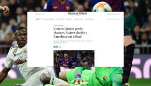Folha de Sao Paulo (Brasilien): "Vinicius hatte vier Chancen, das Spiel für Real Madrid zu entscheiden, aber er verpasste alle. Luis Suarez erledigte Real Madrid."