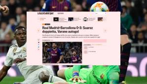 Gazzetta dello Sport (Italien): "In der zweiten Hälfte wird die Nummer Neun des FC Barcelona entfesselt. Barcelona spielt hässlich, aber rücksichtslos."