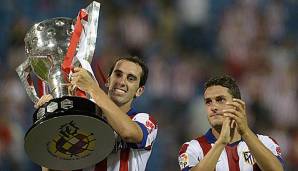 Den letzten Meistertitel für Atletico Madrid gewannen Diego Godin (li.) und Koke (re.) in der Saison 2013/14.