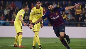 Luis Suarez hat dem FC Barcelona einen späten Punktgewinn in Villareal beschert.
