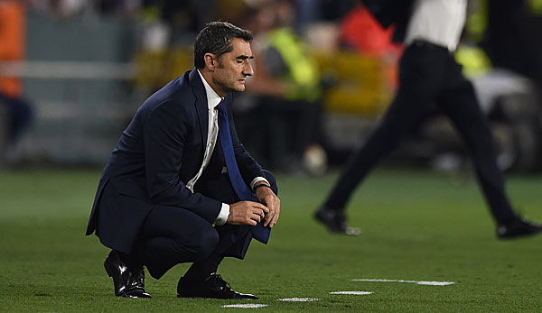 Ernesto Valverde verlor mit Barca das Finale gegen Valencia.