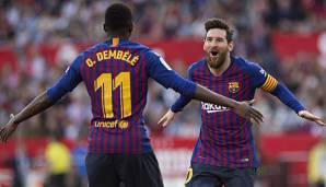 Lionel Messi und Ousmane Dembele haben am Montag an Teilen des Mannschaftstrainings absolviert.