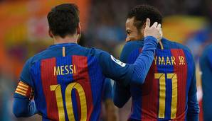 Lionel Messi und Neymar spielten bis 2017 gemeinsam beim FC Barcelona.
