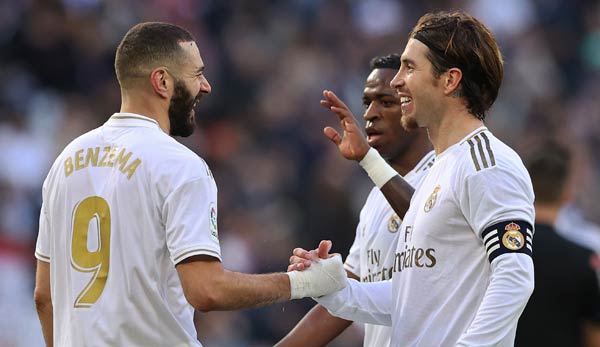 Karim Benzema und Sergio Ramos haben Grund zur Freude: Es läuft rund bei Real Madrid.