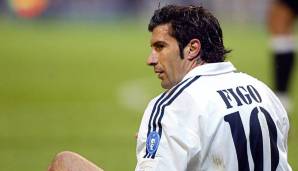 LUIS FIGO (2000 – 2005): Sein Transfer vom FC Barcelona zu Real spaltet bis heute die Fans in Spanien, läutete aber gleichzeitig auch die Galactico-Ära in Madrid ein. Die Ablösesumme von etwa 60 Millionen Euro war damals Rekord.