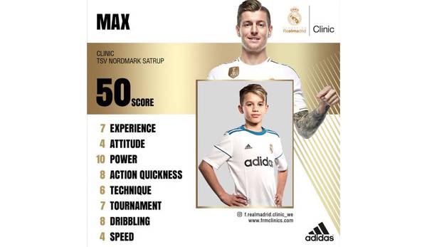 So sehen die Score Cards im Jugendbereich von Real Madrid aus.