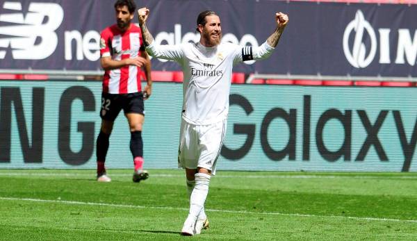 Sergio Ramos nach seinem Siegtreffer für Real Madrid gegen Athletic Bilbao.