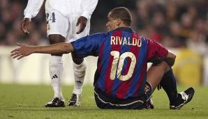 Rivaldo (zwischen 2000 und 2002): Reifte in der Saison 1996/97 zum Superstar in La Coruna. Kam 1997 als Nummer 11 zu Barca, in seinen letzten beiden Jahren in Spanien trug er die 10 auf dem Rücken. Wechselte 2002 als Weltmeister zu Milan.