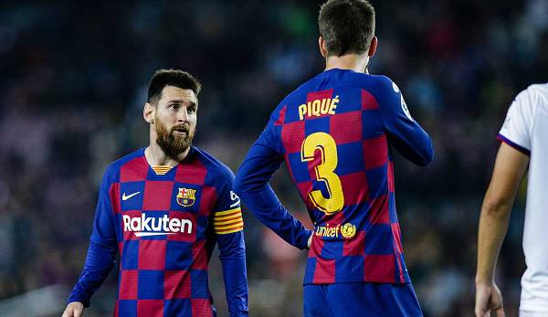 Im Clinch: Die Barca-Führungsspieler Gerard Pique und Lionel Messi sollen angeblich nicht mehr miteinander reden.