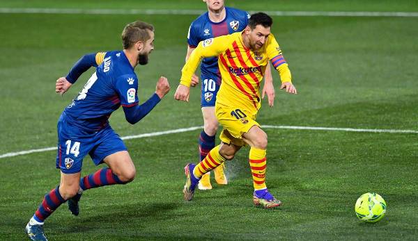 Lionel Messi gewann mit Barca mit 1:0 gegen Huesca.