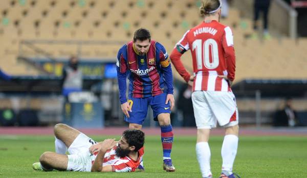 Lionel Messi flog gegen Bilbao mit Rot vom Platz.