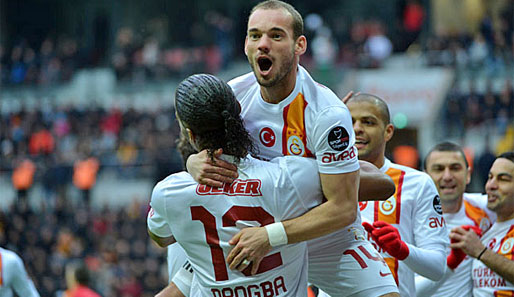 Wesley Sneijder hat bei Kayserispor sein zweites Saisontor erzielt