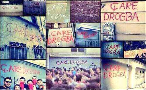"Care Drogba" auf den Hauswänden in Istanbul: Ausweg Drogba