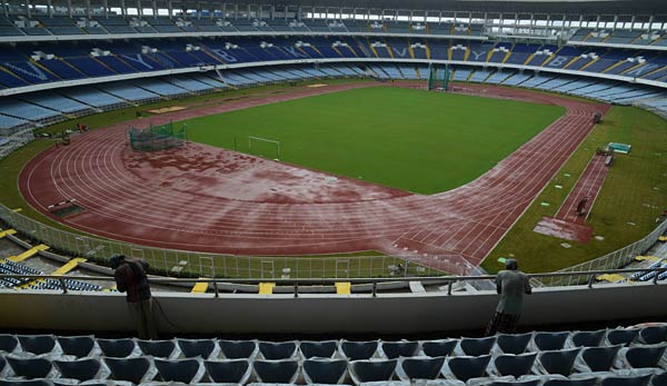 Im Stadion in Kalkutta wird das Finale der U17-WM ausgetragen