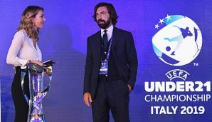 Im Jahr 2000 führte Andrea Pirlo die Azzurrini in Tschechien zum U21-EM-Triump. Nun glänzt der ehemalige Mittelfeld-Regisseur als Turnierbotschafter der U21-EM in Italien und San Marino.