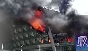 Das brennende Shanghai-Stadion