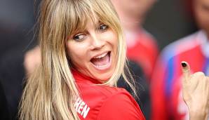 Heidi Klum unterstützt den FC Bayern gegen Eintracht Frankfurt.