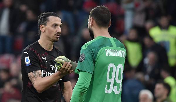Zlatan Ibrahimovic und Gianluigi Donnarumma werden wohl weiter für Milan auflaufen.