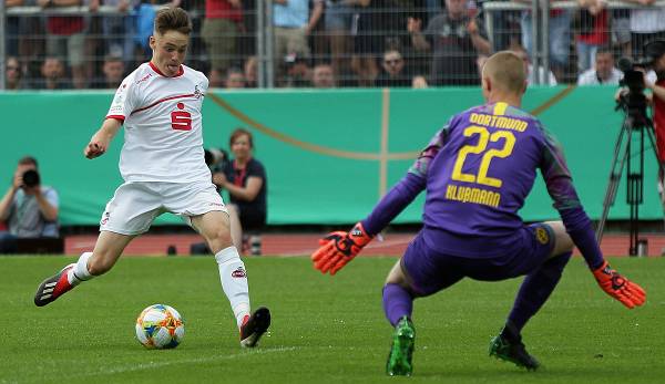 Florian Wirtz 2019 beim Finale der B-Jugend-Bundesliga mit Köln gegen Dortmund.