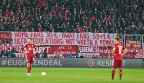 Die Fans des FC Bayern protestierten gegen die Ticketpreise in Salzburg.