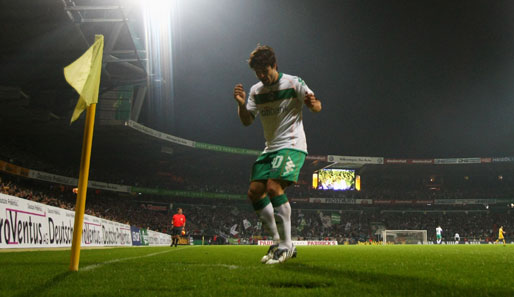 Diego war beim Bremer Sieg gegen Udine bester Mann auf dem Platz