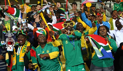 Die Anhänger Südafrikas wollen ihrer Mannschaft ins Halbfinale verhelfen